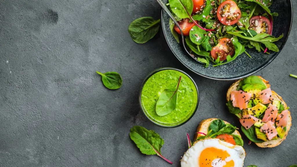 tomato salad with a sandwich with tuna and avocado
