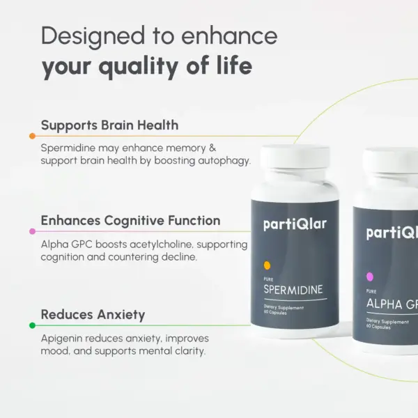 partiqlar Cognitive health bundle with apigenin alpha gpc spermidine