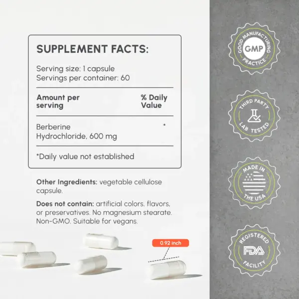 supplement facts partiQlar berberine