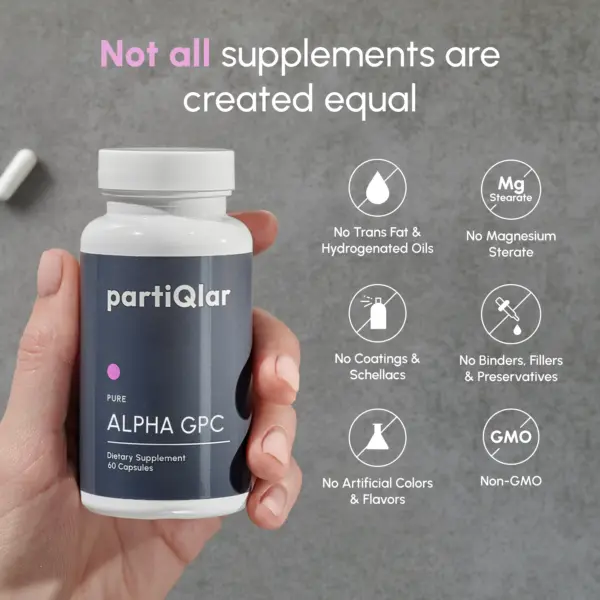 partiqlar Alpha GPC supplements NON GMO