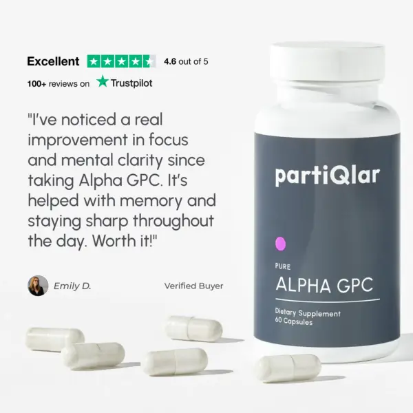 partiqlar Alpha GPC supplement Trustpilot 5 star review